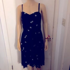 Old Navy sleeveless dress black floral